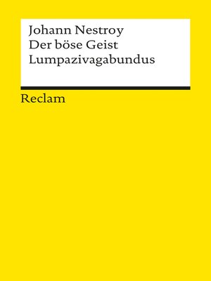 cover image of Der böse Geist Lumpazivagabundus oder Das liederliche Kleeblatt